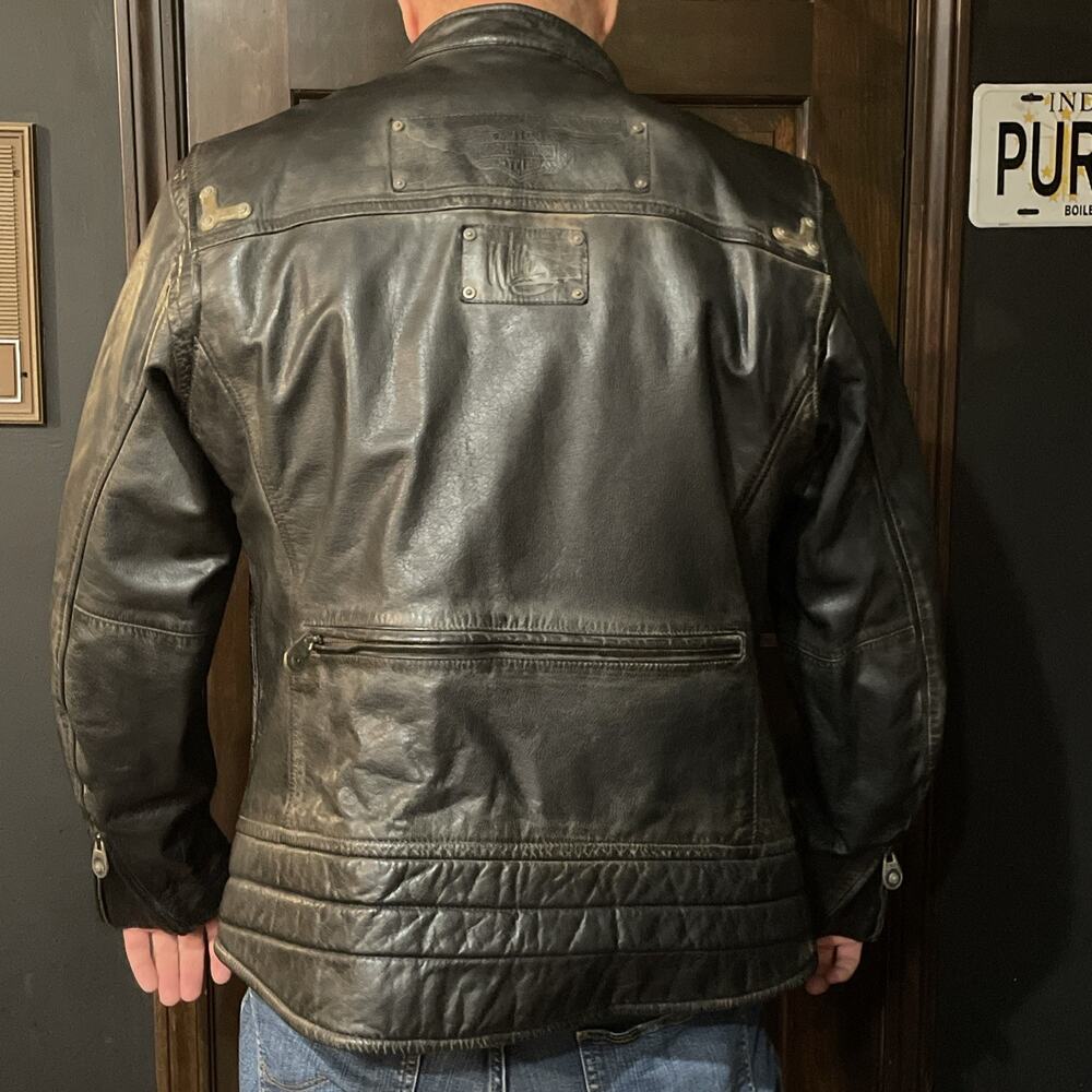 Harley Davidson Willie G Limited Edition Leather Jacket Mens XL Black Moto Liner